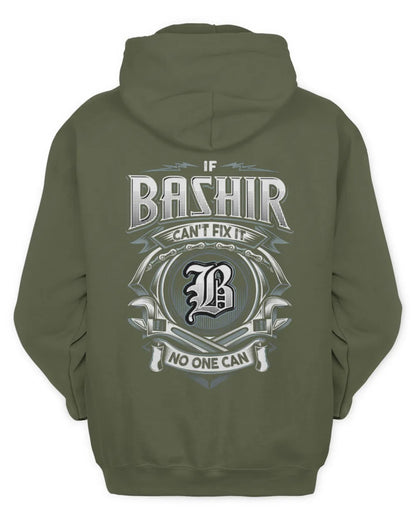 BASHIR AP81-K4-626 - Personalized Ahmed Quote Apparel “If Ahmed Can't Fix It, No One Can” - Unisex Hoodie - Military Green