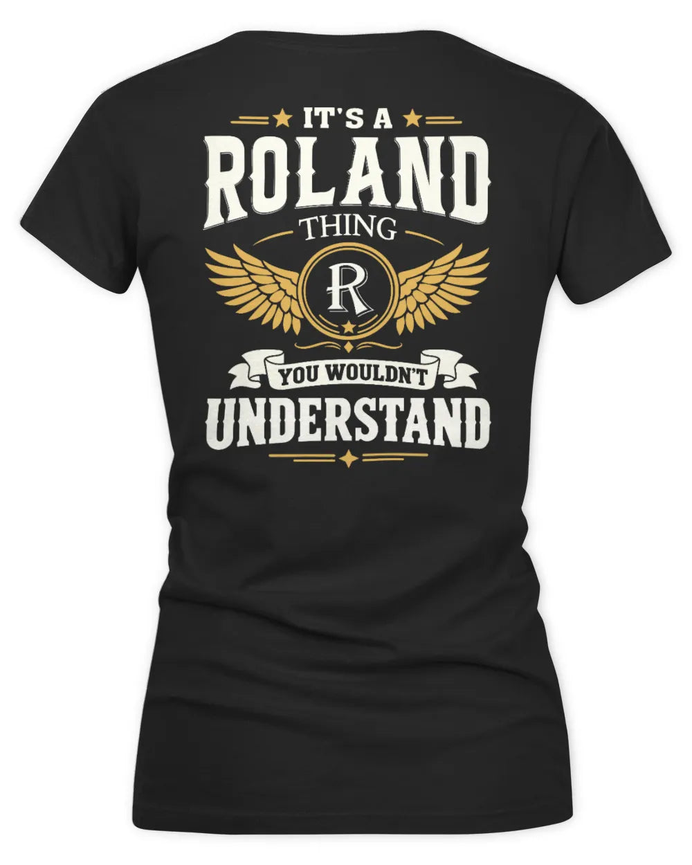 ROLAND KT06-M008 It’s a [NAME] Thing – You Wouldn’t Understand | Personalized Vintage T-Shirt - Women's V-Neck T-Shirt - Black