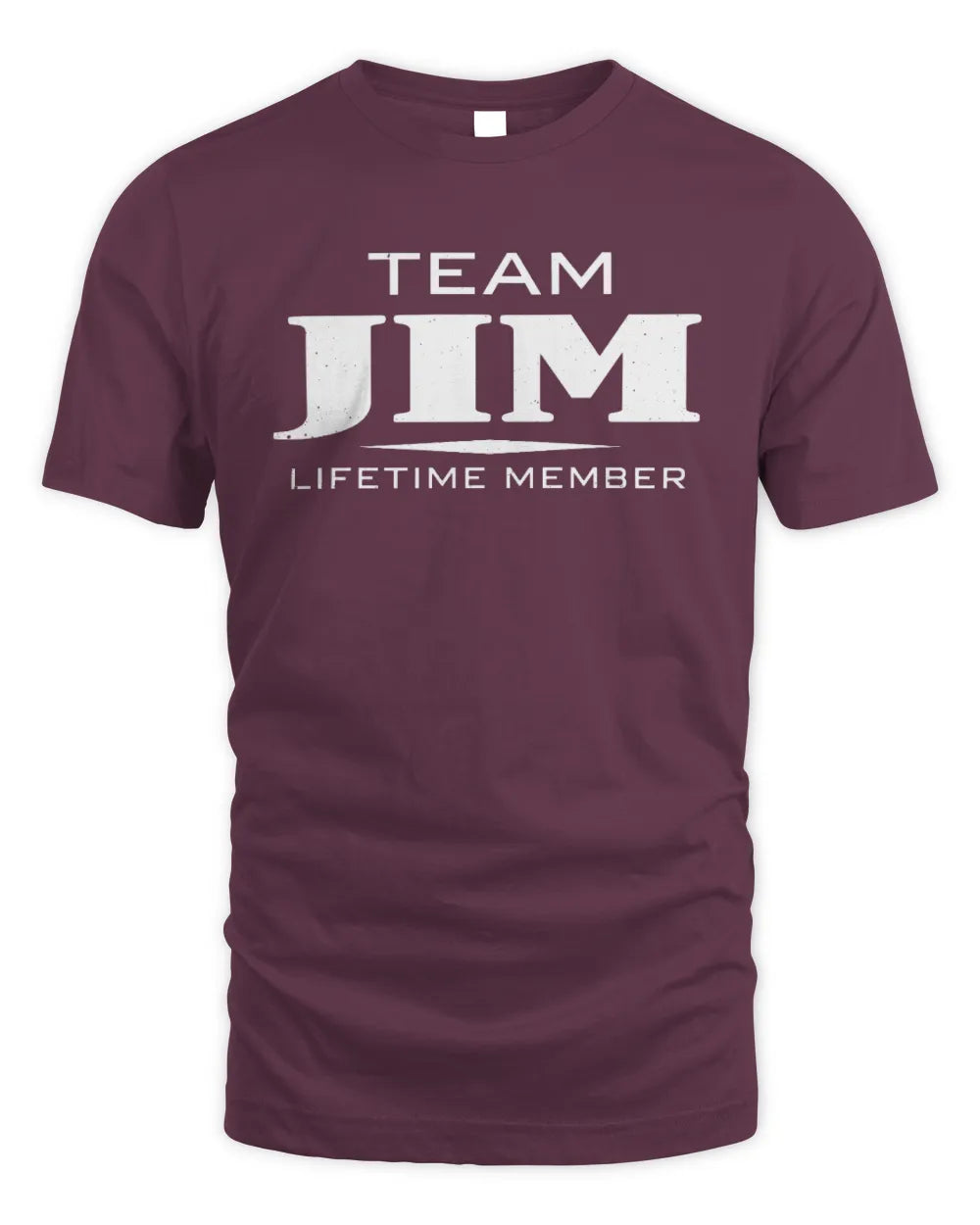 JIM BL62-K4-128 - Personalized “Team NAME Lifetime Member” - Unisex Standard T-Shirt - Maroon