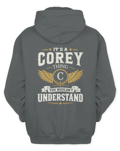 COREY KT06-M008 It’s a [NAME] Thing – You Wouldn’t Understand | Personalized Vintage T-Shirt - Unisex Hoodie - Charcoal