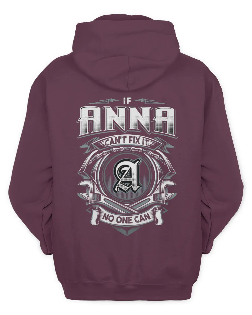 ANNA AP81-K4-626 - Personalized Ahmed Quote Apparel “If Ahmed Can't Fix It, No One Can” - Unisex Hoodie - Maroon