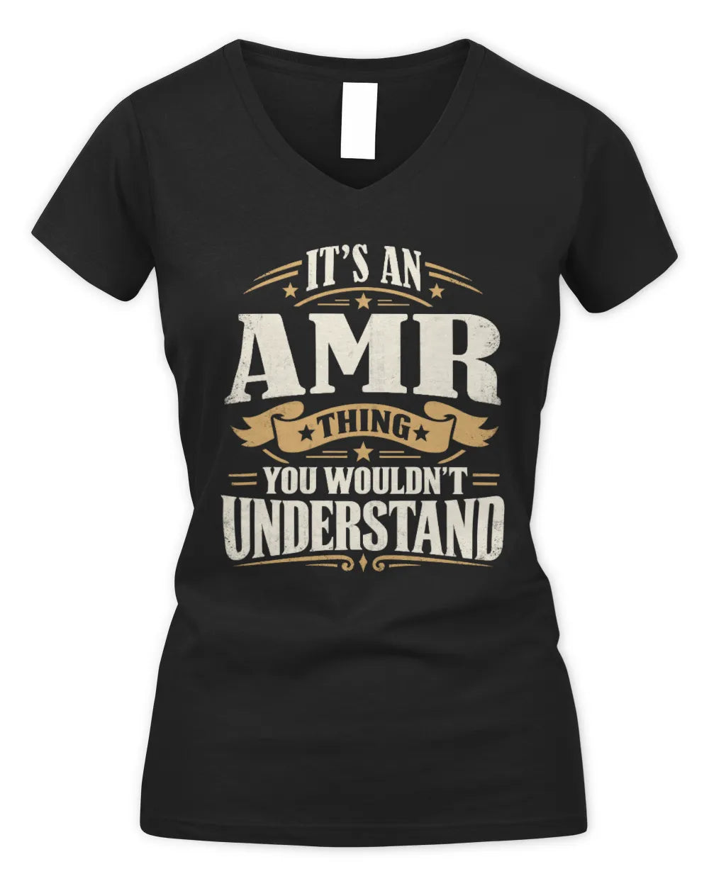 AMR P08 TH51 - Personalized “It’s a/an [NAME] Thing – You Wouldn’t Understand” Shirt - Women's V-Neck T-Shirt - Black