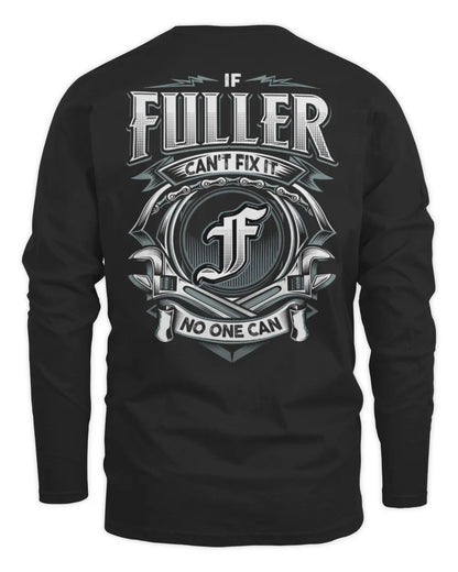 FULLER AP81-K4-626 - Personalized Ahmed Quote Apparel “If Ahmed Can't Fix It, No One Can” - Men's Long Sleeved T-Shirt - Black