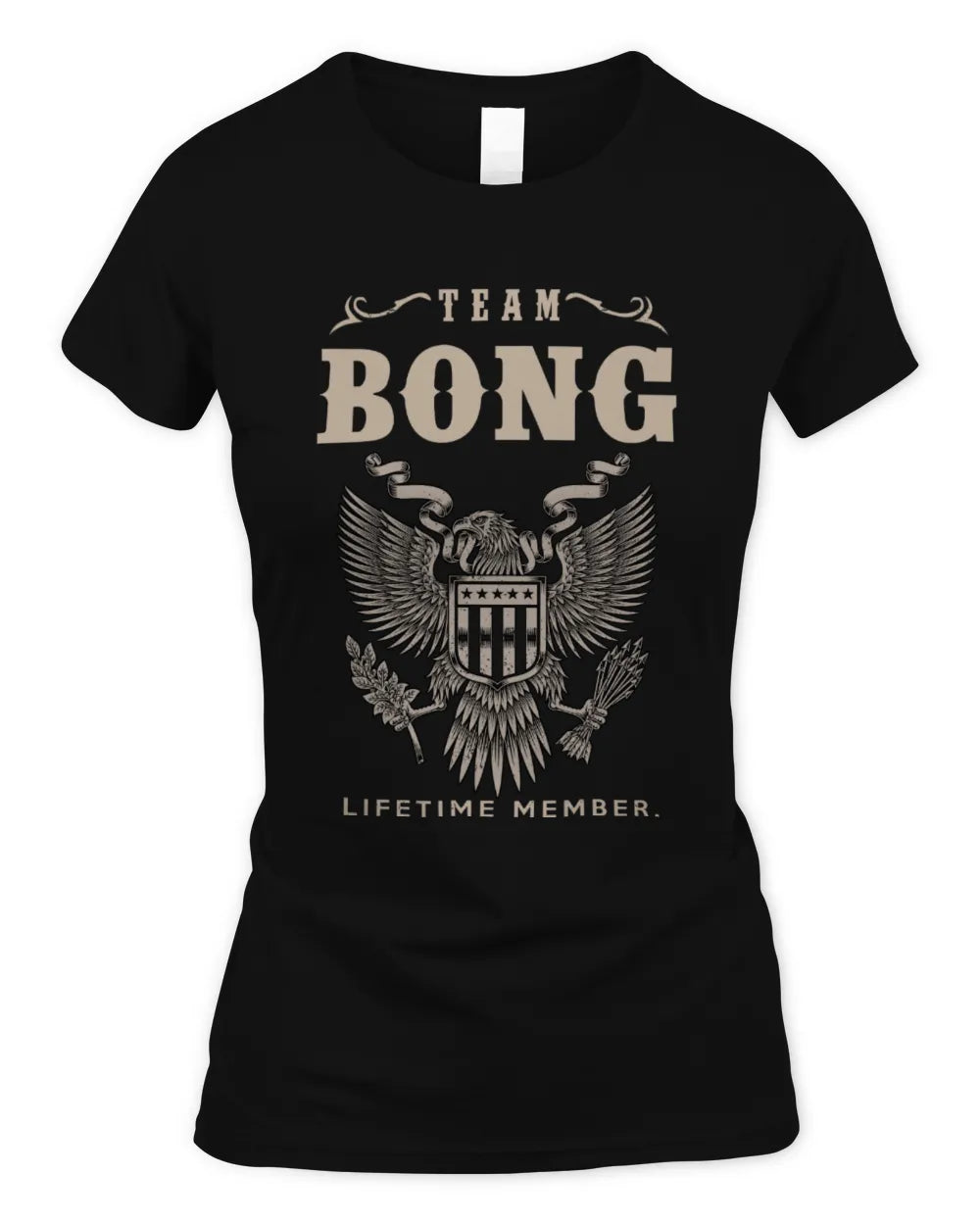 BONG TP06-K82 – Personalized Classic Style Apparel “Team NAME Lifetime Member” - Women's Standard T-Shirt - Black