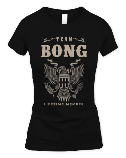 BONG TP06-K82 – Personalized Classic Style Apparel “Team NAME Lifetime Member” - Women's Standard T-Shirt - Black