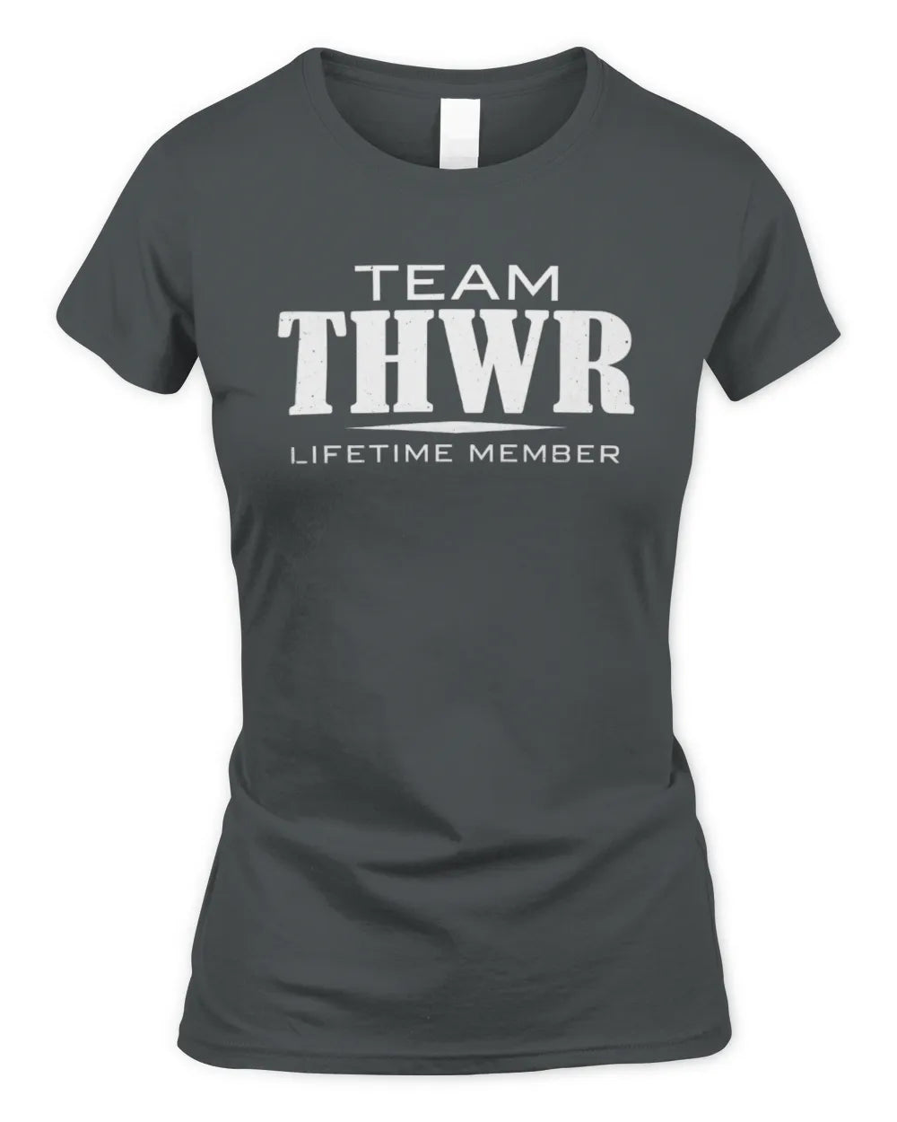 THWR BL62-K4-128 - Personalized “Team NAME Lifetime Member” - Women's Standard T-Shirt - Charcoal