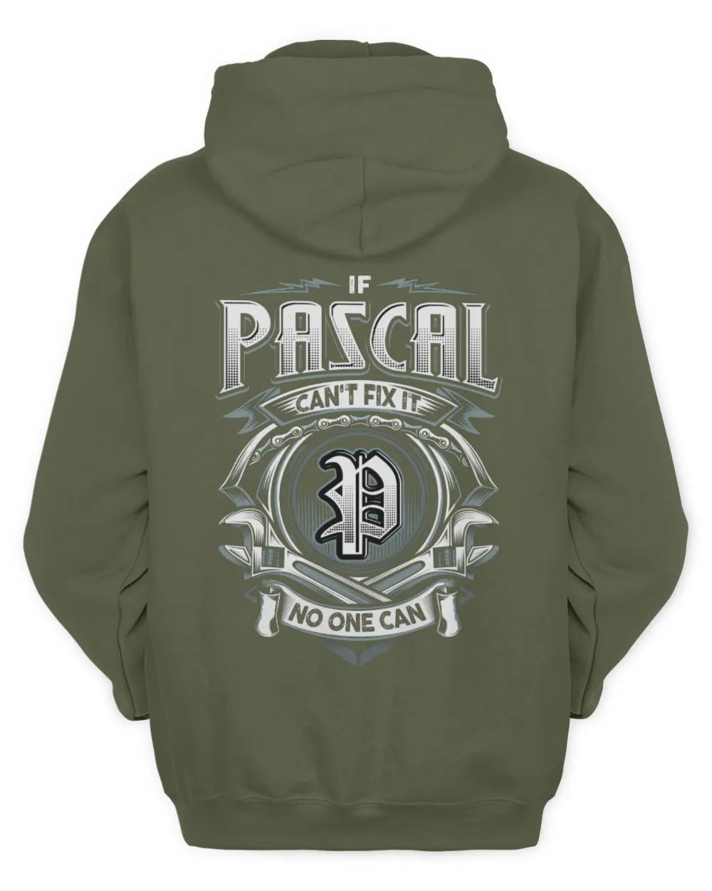 PASCAL AP81-K4-626 - Personalized Ahmed Quote Apparel “If Ahmed Can't Fix It, No One Can” - Unisex Hoodie - Military Green