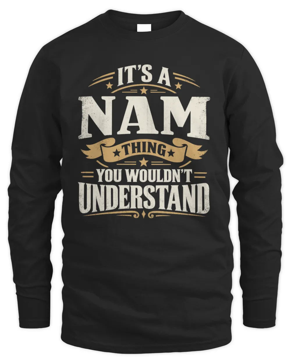 NAM P08 TH51 - Personalized “It’s a/an [NAME] Thing – You Wouldn’t Understand” Shirt - Men's Long Sleeved T-Shirt - Black