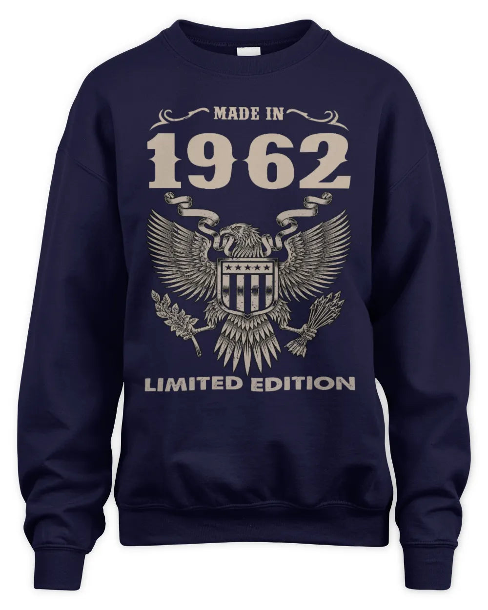 1962 HH89-K2 – Classic Birth Year Limited Edition T-Shirt - Unisex Sweatshirt - Navy