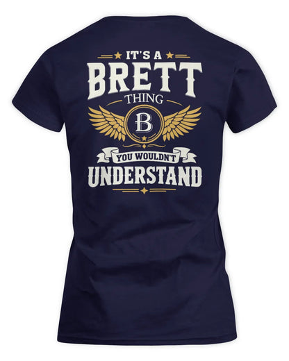 BRETT KT06-M008 It’s a [NAME] Thing – You Wouldn’t Understand | Personalized Vintage T-Shirt - Women's Standard T-Shirt - Navy