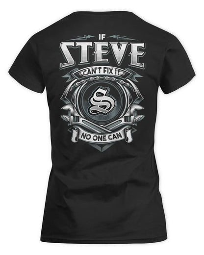 STEVE AP81-K4-626 - Personalized Ahmed Quote Apparel “If Ahmed Can't Fix It, No One Can” - Women's Standard T-Shirt - Black