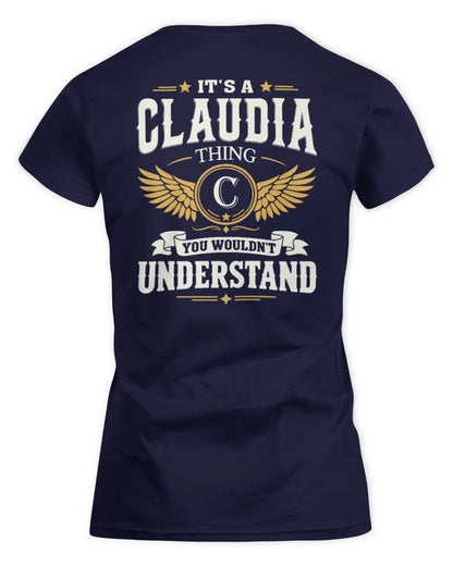 CLAUDIA KT06-M008 It’s a [NAME] Thing – You Wouldn’t Understand | Personalized Vintage T-Shirt - Women's Standard T-Shirt - Navy