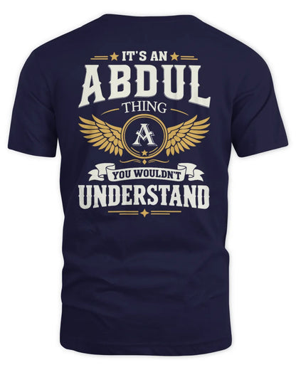 ABDUL KT06-M008 It’s a [NAME] Thing – You Wouldn’t Understand | Personalized Vintage T-Shirt - Unisex Standard T-Shirt - Navy
