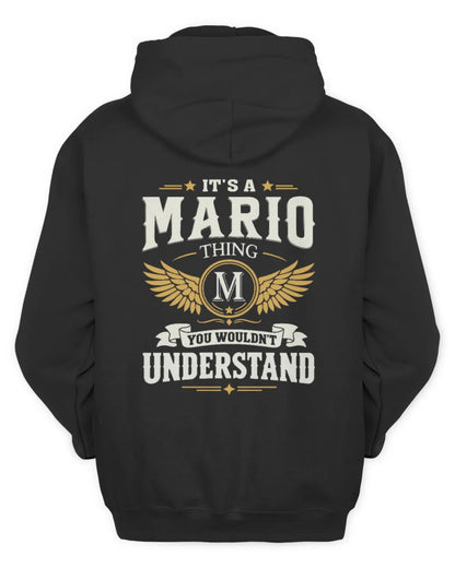 MARIO KT06-M008 It’s a [NAME] Thing – You Wouldn’t Understand | Personalized Vintage T-Shirt - Unisex Hoodie - Black