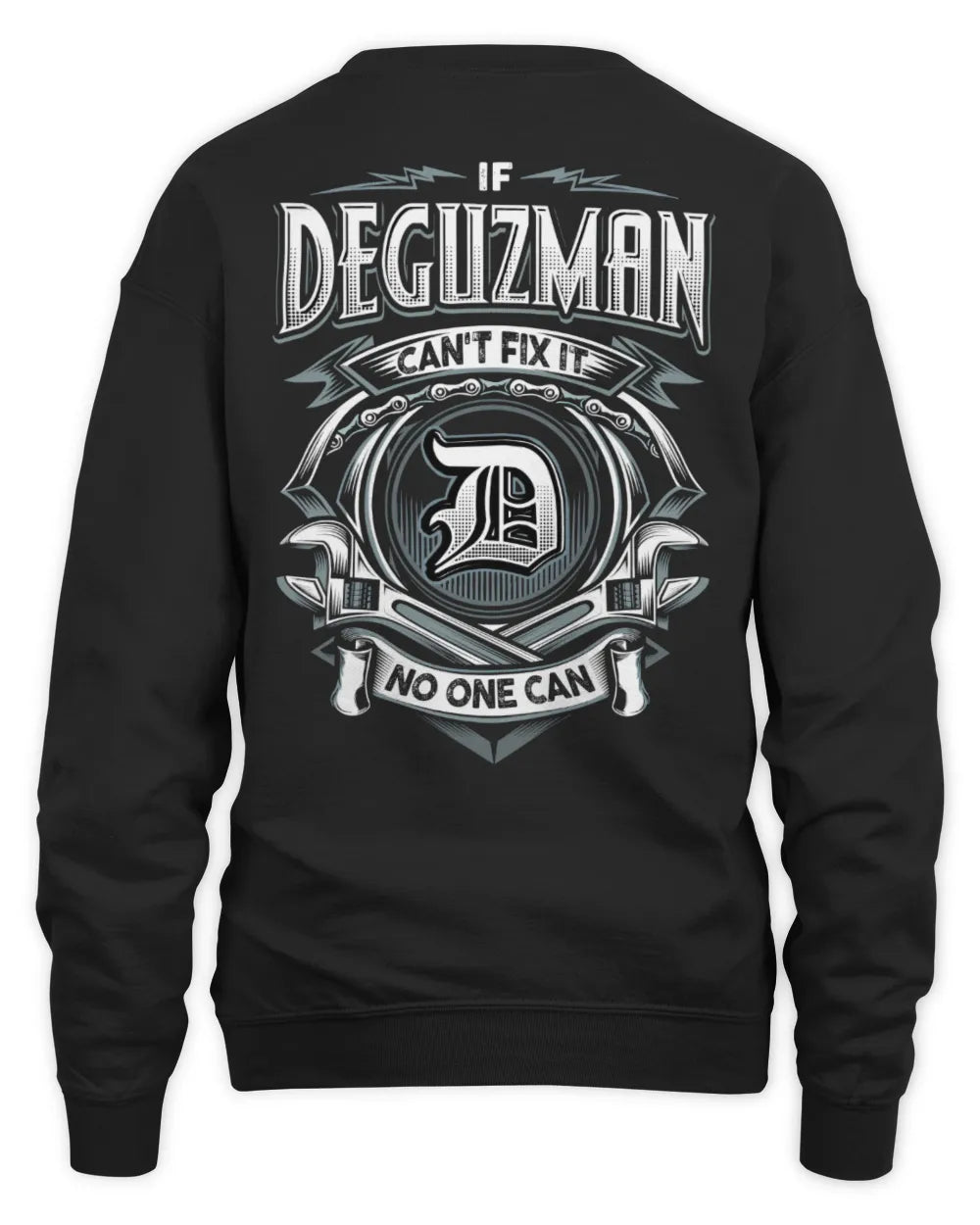 DEGUZMAN AP81-K4-626 - Personalized Ahmed Quote Apparel “If Ahmed Can't Fix It, No One Can” - Unisex Sweatshirt - Black