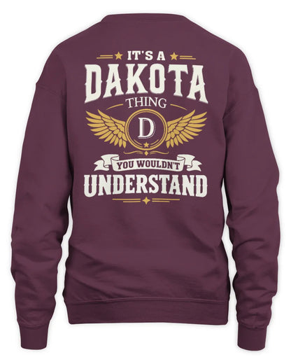 DAKOTA KT06-M008 It’s a [NAME] Thing – You Wouldn’t Understand | Personalized Vintage T-Shirt - Unisex Sweatshirt - Maroon