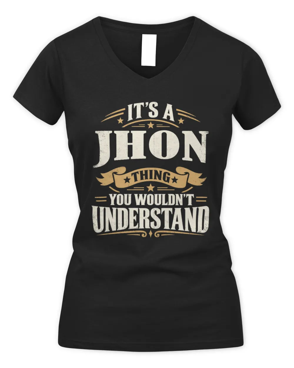 JHON P08 TH51 - Personalized “It’s a/an [NAME] Thing – You Wouldn’t Understand” Shirt - Women's V-Neck T-Shirt - Black