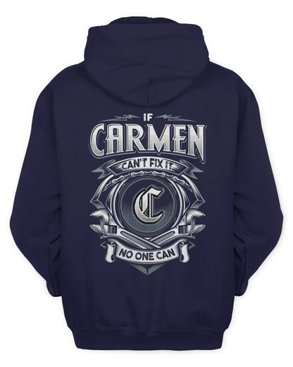 CARMEN AP81-K4-626 - Personalized Ahmed Quote Apparel “If Ahmed Can't Fix It, No One Can” - Unisex Hoodie - Navy