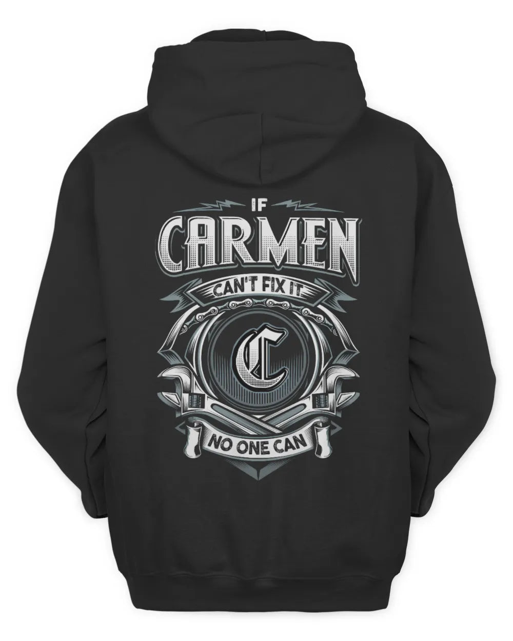 CARMEN AP81-K4-626 - Personalized Ahmed Quote Apparel “If Ahmed Can't Fix It, No One Can” - Unisex Hoodie - Black