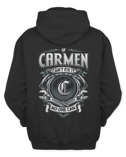 CARMEN AP81-K4-626 - Personalized Ahmed Quote Apparel “If Ahmed Can't Fix It, No One Can” - Unisex Hoodie - Black