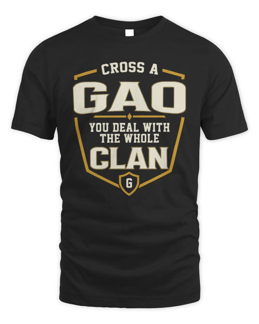 GAO NT1-K008 Cross A/An NAME, You Deal With the Whole Clan | Personalized Vintage T-Shirt