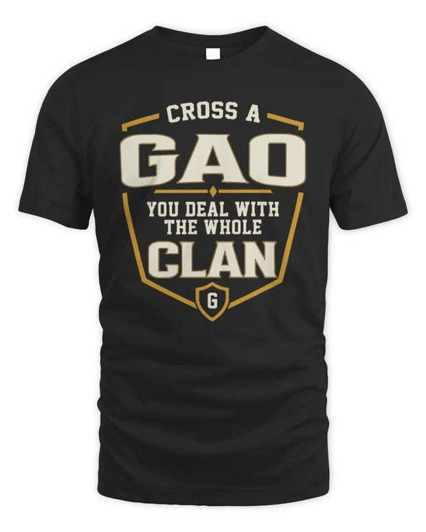 GAO NT1-K008 Cross A/An NAME, You Deal With the Whole Clan | Personalized Vintage T-Shirt