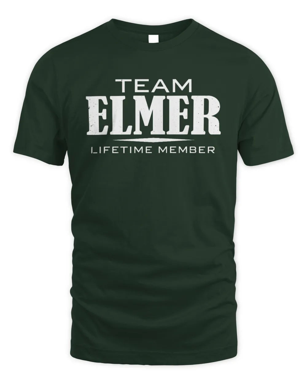 ELMER BL62-K4-128 - Personalized “Team NAME Lifetime Member” - Unisex Standard T-Shirt - Forest Green
