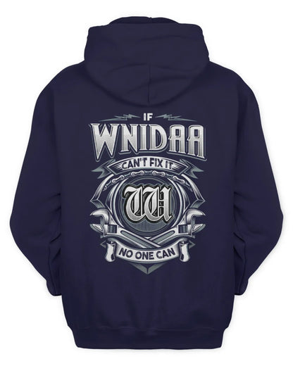 WNIDAA AP81-K4-626 - Personalized Ahmed Quote Apparel “If Ahmed Can't Fix It, No One Can” - Unisex Hoodie - Navy