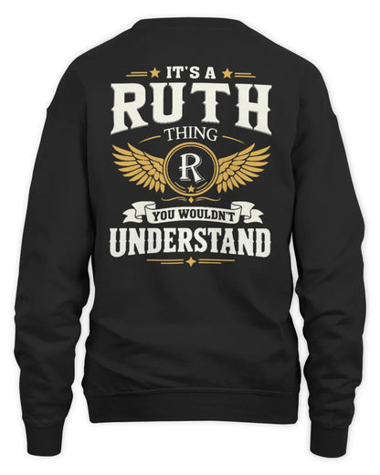 RUTH KT06-M008 It’s a [NAME] Thing – You Wouldn’t Understand | Personalized Vintage T-Shirt - Unisex Sweatshirt - Black