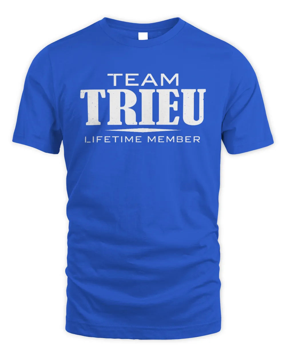 TRIEU BL62-K4-128 - Personalized “Team NAME Lifetime Member” - Unisex Standard T-Shirt - Royal