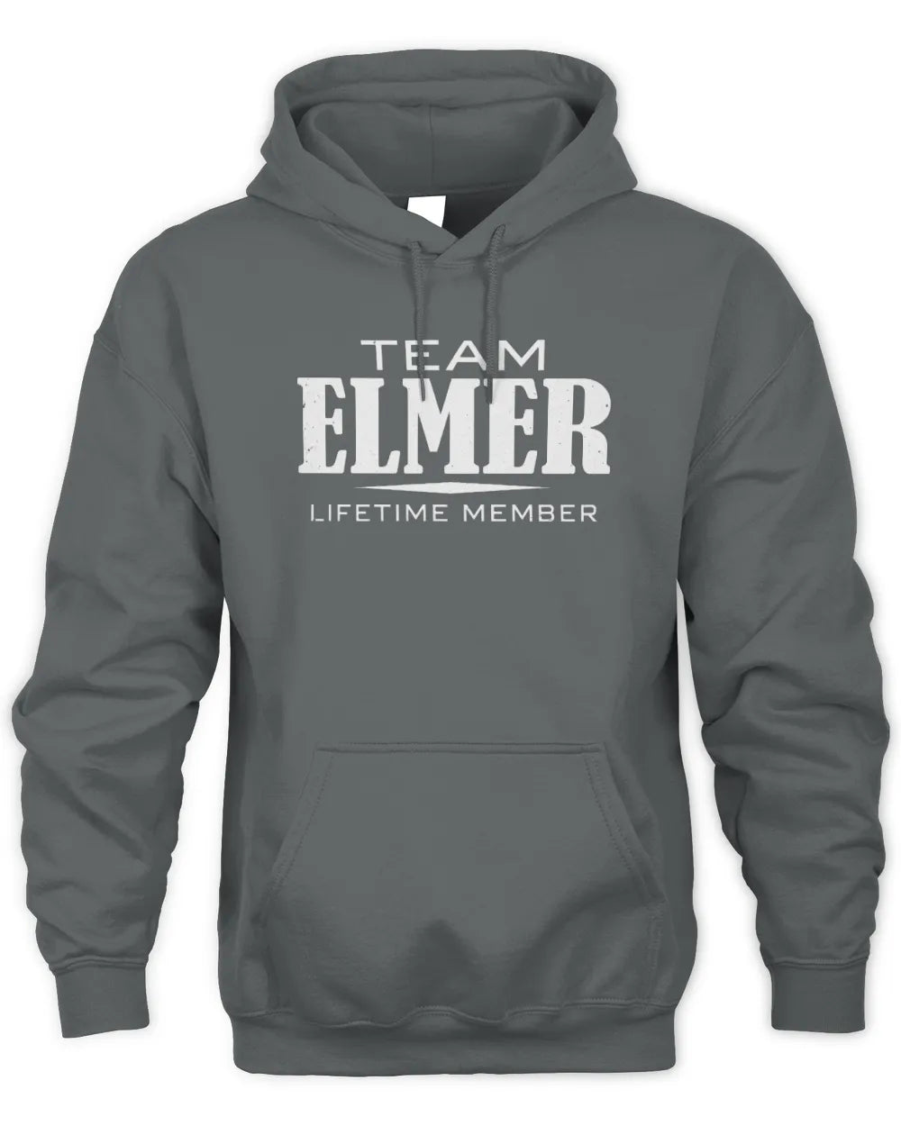 ELMER BL62-K4-128 - Personalized “Team NAME Lifetime Member” - Unisex Hoodie - Charcoal