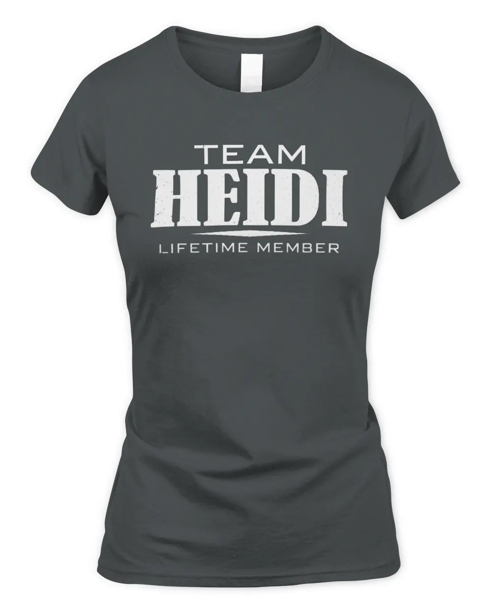 HEIDI BL62-K4-128 - Personalized “Team NAME Lifetime Member” - Women's Standard T-Shirt - Charcoal