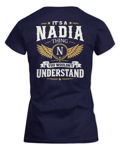 NADIA KT06-M008 It’s a [NAME] Thing – You Wouldn’t Understand | Personalized Vintage T-Shirt - Women's Standard T-Shirt - Navy