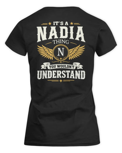 NADIA KT06-M008 It’s a [NAME] Thing – You Wouldn’t Understand | Personalized Vintage T-Shirt - Women's Standard T-Shirt - Black