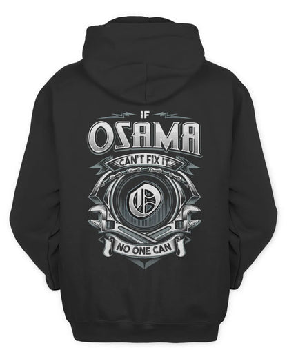 OSAMA AP81-K4-626 - Personalized Ahmed Quote Apparel “If Ahmed Can't Fix It, No One Can” - Unisex Hoodie - Black