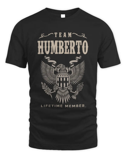 HUMBERTO TP06-K82 – Personalized Classic Style Apparel “Team NAME Lifetime Member” - Unisex Standard T-Shirt - Black
