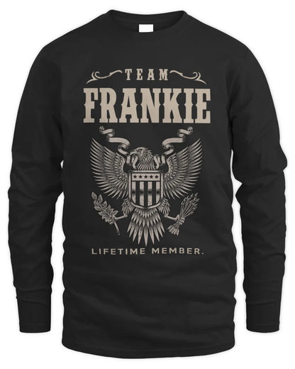 FRANKIE TP06-K82 – Personalized Classic Style Apparel “Team NAME Lifetime Member” - Men's Long Sleeved T-Shirt - Black
