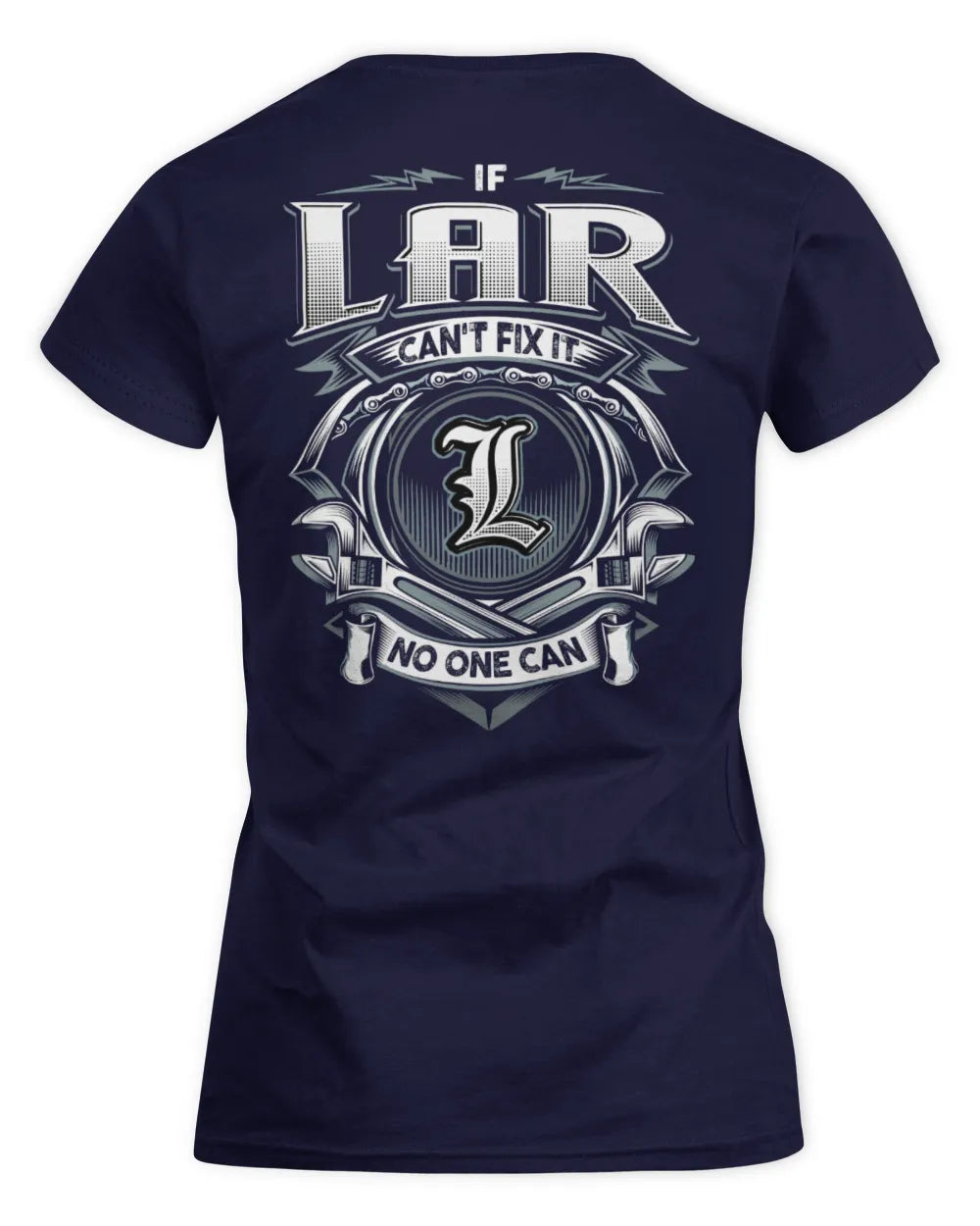 LAR AP81-K4-626 - Personalized Ahmed Quote Apparel “If Ahmed Can't Fix It, No One Can” - Women's Standard T-Shirt - Navy