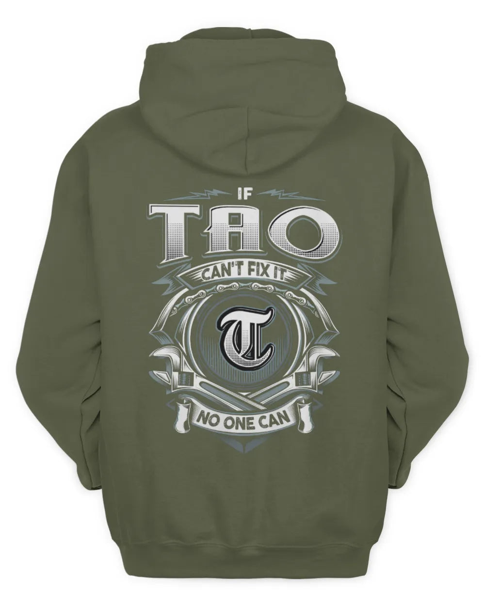 TAO AP81-K4-626 - Personalized Ahmed Quote Apparel “If Ahmed Can't Fix It, No One Can” - Unisex Hoodie - Military Green