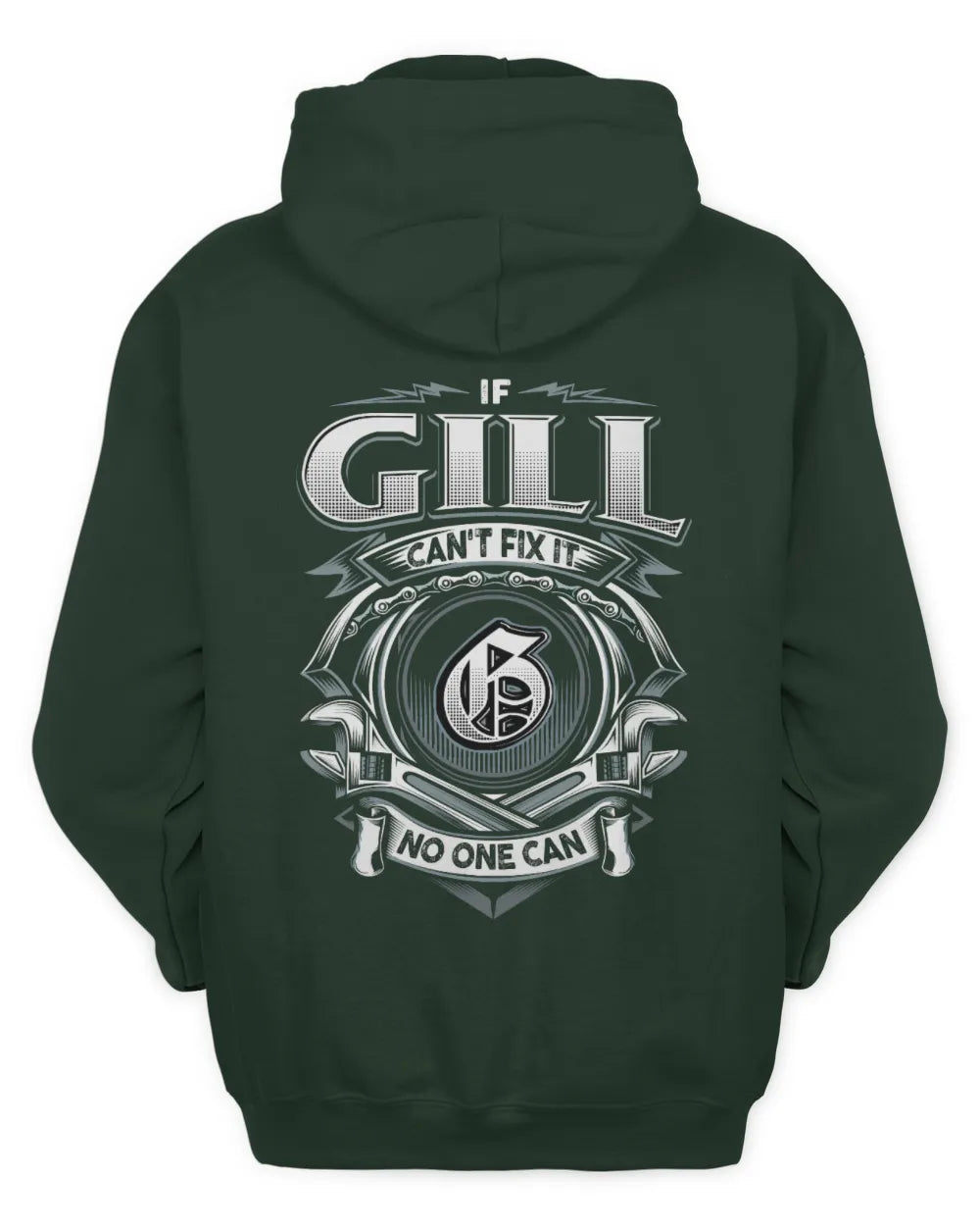 GILL AP81-K4-626 - Personalized Ahmed Quote Apparel “If Ahmed Can't Fix It, No One Can” - Unisex Hoodie - Forest Green
