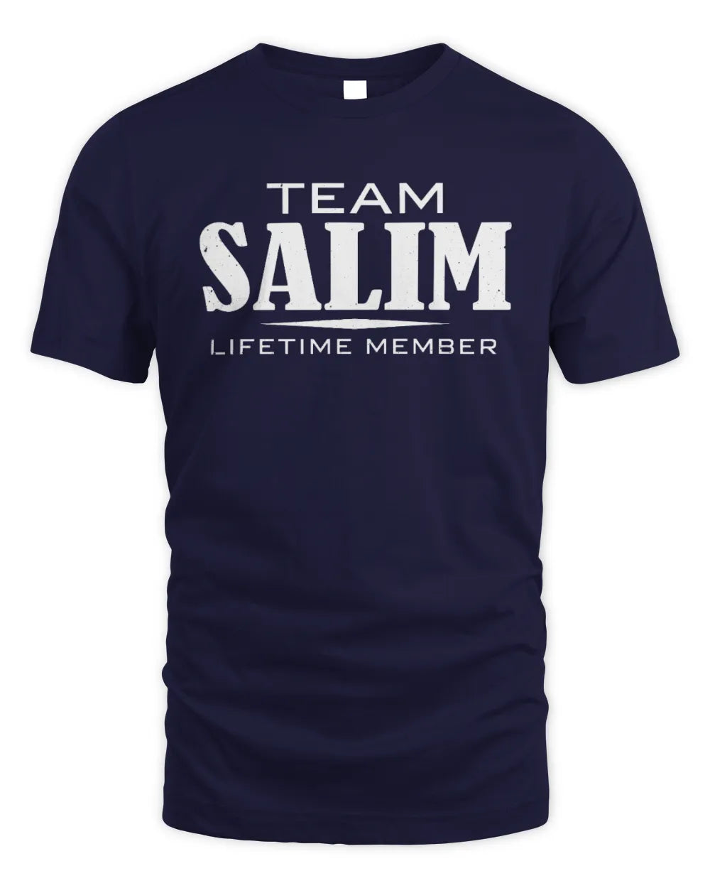 SALIM BL62-K4-128 - Personalized “Team NAME Lifetime Member” - Unisex Standard T-Shirt - Navy
