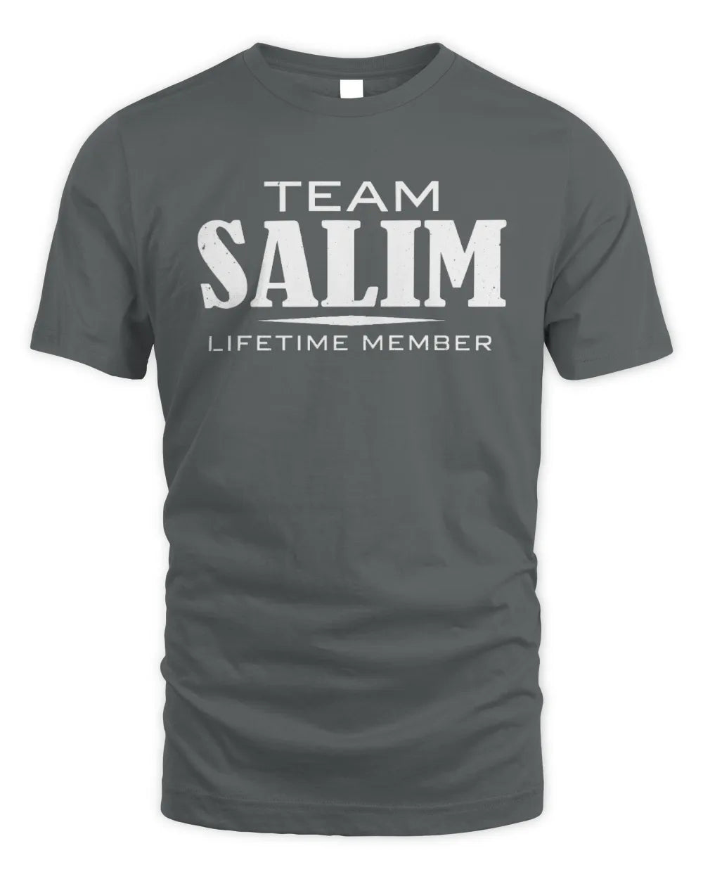 SALIM BL62-K4-128 - Personalized “Team NAME Lifetime Member” - Unisex Standard T-Shirt - Charcoal