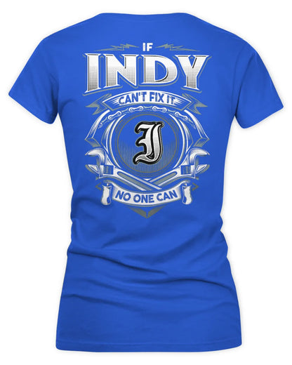 INDY AP81-K4-626 - Personalized Ahmed Quote Apparel “If Ahmed Can't Fix It, No One Can” - Women's V-Neck T-Shirt - Royal