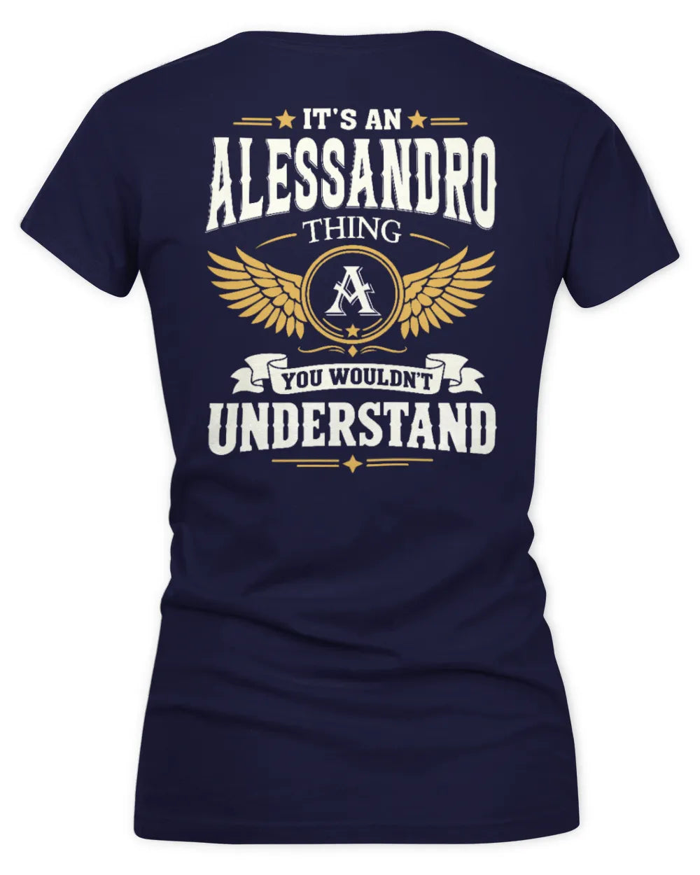 ALESSANDRO KT06-M008 It’s a [NAME] Thing – You Wouldn’t Understand | Personalized Vintage T-Shirt - Women's V-Neck T-Shirt - Navy