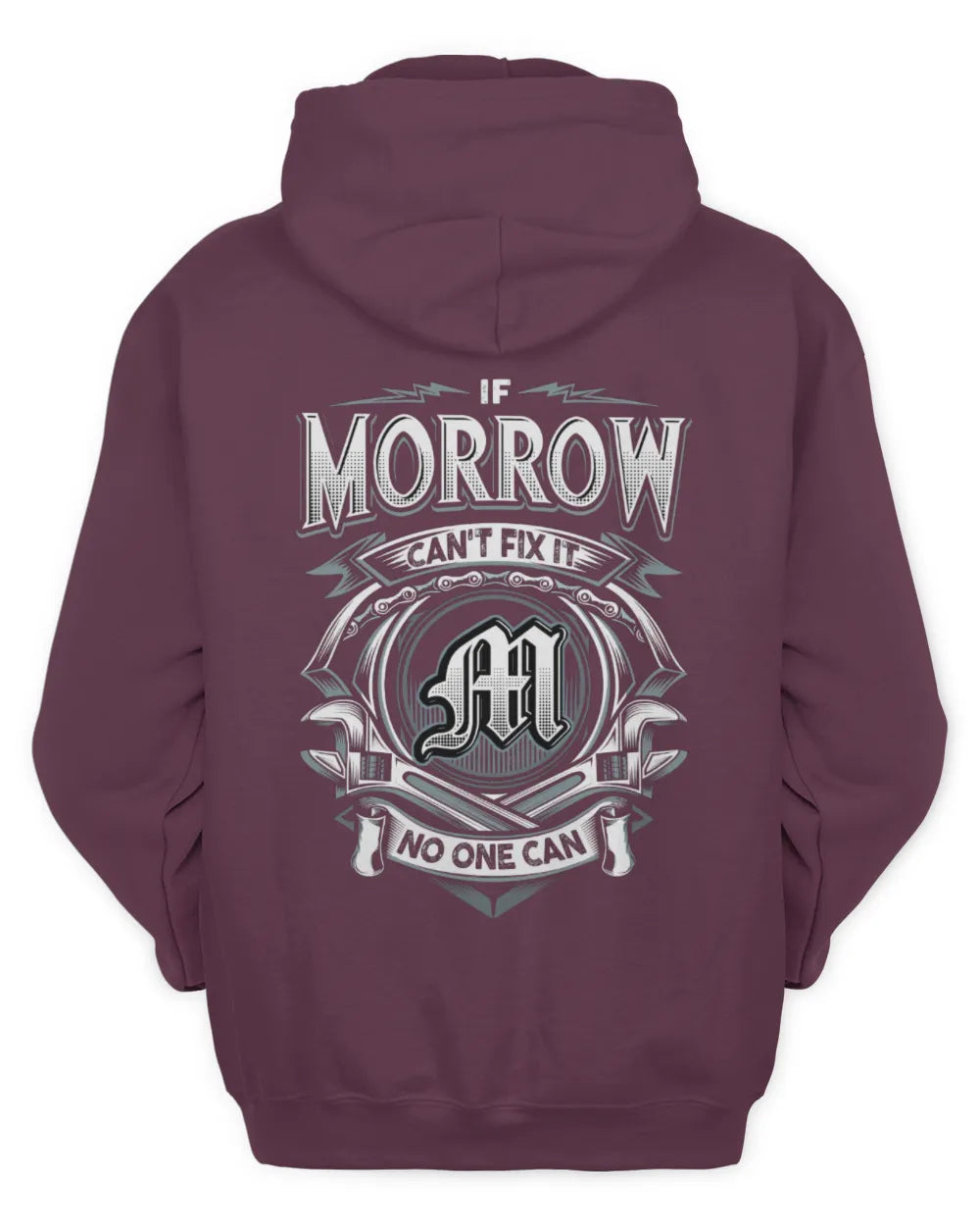 MORROW AP81-K4-626 - Personalized Ahmed Quote Apparel “If Ahmed Can't Fix It, No One Can” - Unisex Hoodie - Maroon