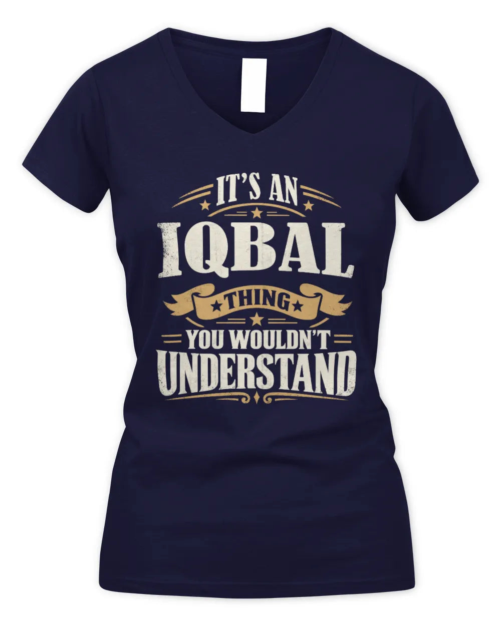 IQBAL P08 TH51 - Personalized “It’s a/an [NAME] Thing – You Wouldn’t Understand” Shirt - Women's V-Neck T-Shirt - Navy