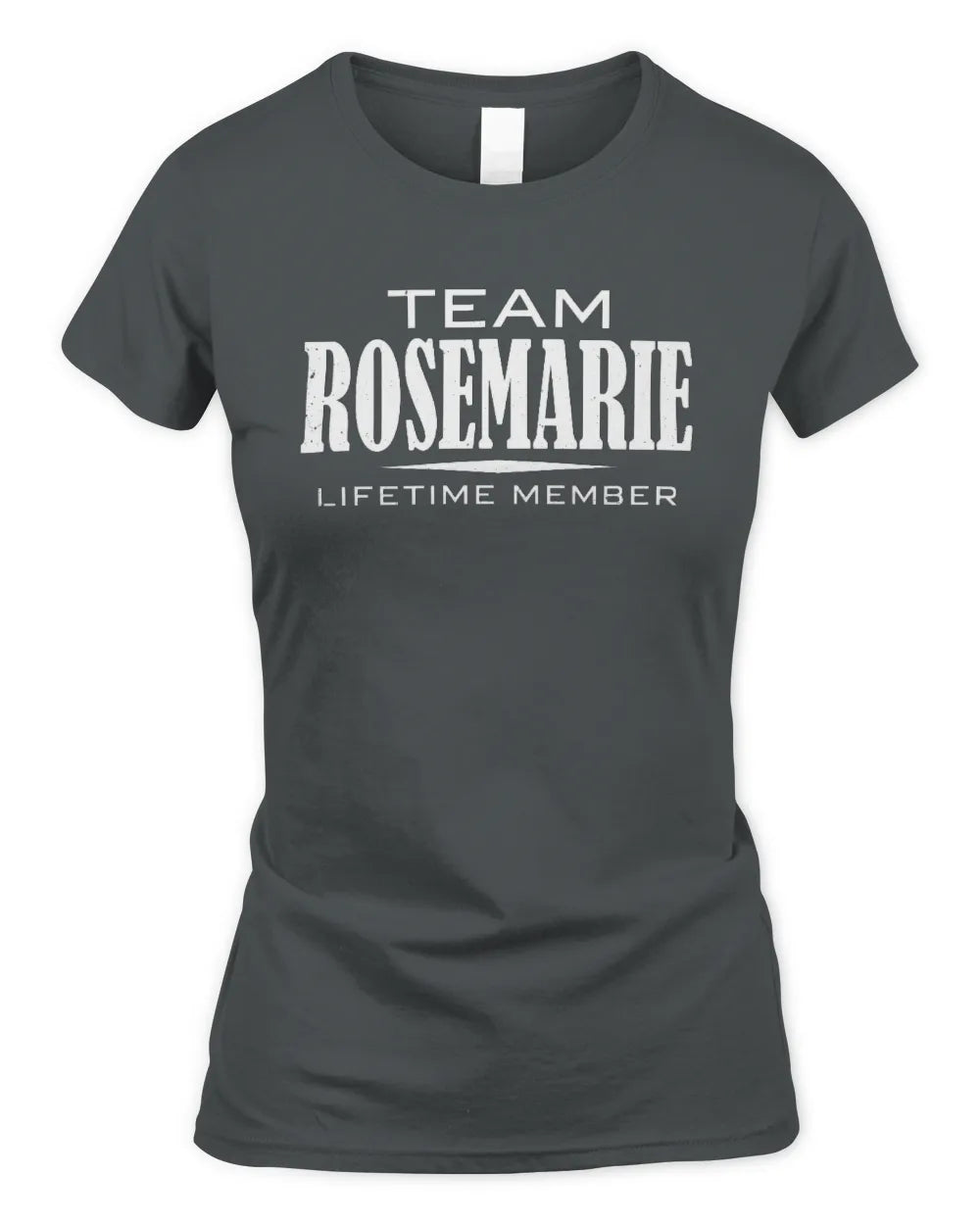 ROSEMARIE BL62-K4-128 - Personalized “Team NAME Lifetime Member” - Women's Standard T-Shirt - Charcoal
