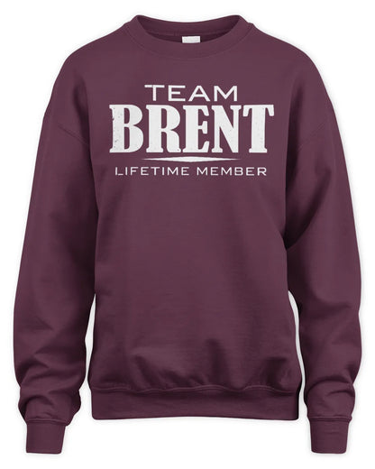 BRENT BL62-K4-128 - Personalized “Team NAME Lifetime Member” - Unisex Sweatshirt - Maroon