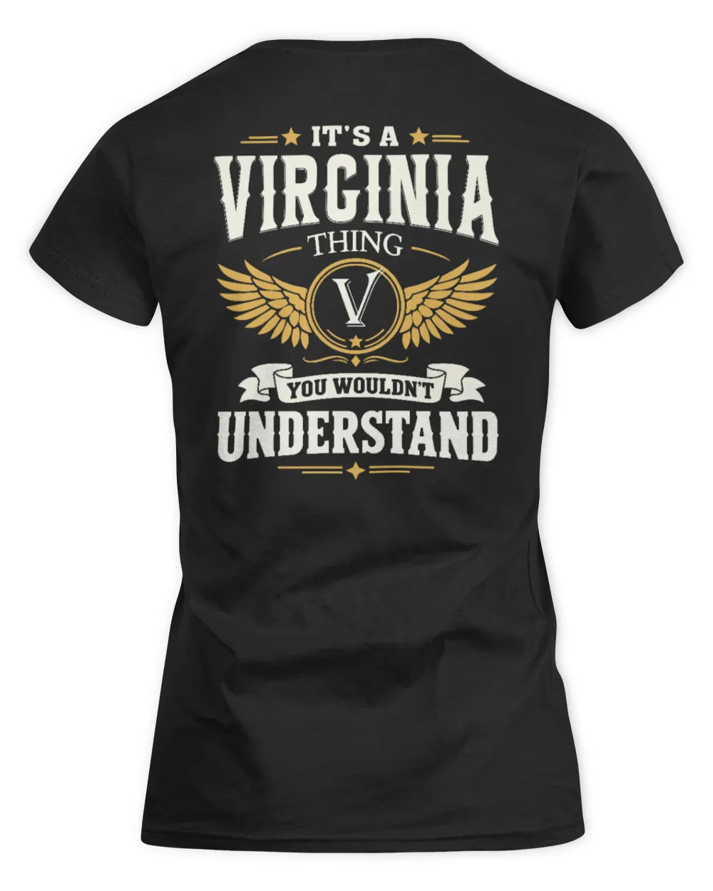 VIRGINIA KT06-M008 It’s a [NAME] Thing – You Wouldn’t Understand | Personalized Vintage T-Shirt - Women's Standard T-Shirt - Black