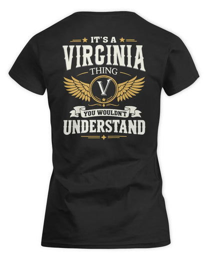 VIRGINIA KT06-M008 It’s a [NAME] Thing – You Wouldn’t Understand | Personalized Vintage T-Shirt - Women's Standard T-Shirt - Black